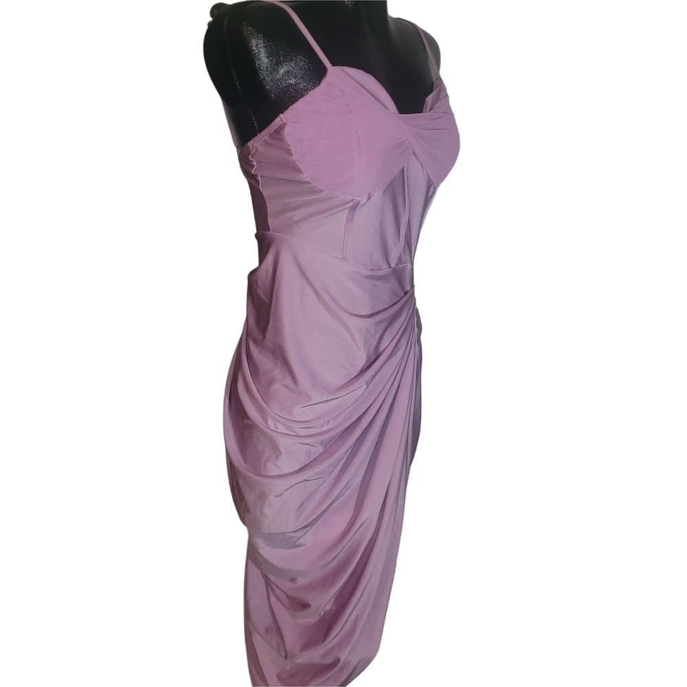 Shein Lilac Colored Cami Midi Dress with Gathered Detailing NWT Size L